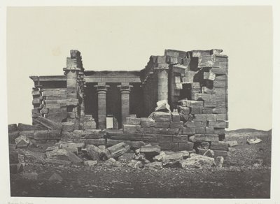 Templo de Maharakkah (Hièra Sycaminos Des Grecs); Nubia, lámina 96 del álbum "Egypte, Nubie, Palestine et Syrie" (1852) de Maxime Du Camp