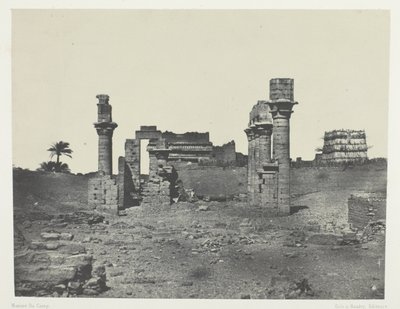 Templo de Hermontis, Alto Egipto, lámina 63 del álbum "Egypte, Nubie, Palestine et Syrie" (1852) de Maxime Du Camp