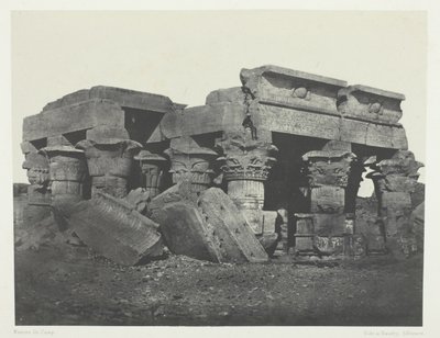 Templo de Ombos, Alto Egipto, lámina 65 del álbum "Egypte, Nubie, Palestine et Syrie" (1852) de Maxime Du Camp