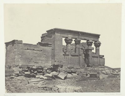 Templo de Debod, Parembole del Itinerario de Antonino, Nubia, 1849-51, impreso en 1852 de Maxime Du Camp