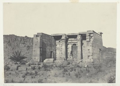Templo de Tafeh Antigua Taphis, Nubia, 1849-51, impreso en 1852 de Maxime Du Camp