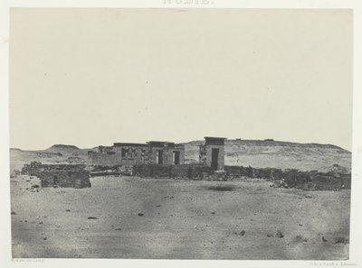 Templo y pueblo de Débôd, Parembole del Itinerario de Antonino, Nubia, 1849-51, impreso en 1852 de Maxime Du Camp