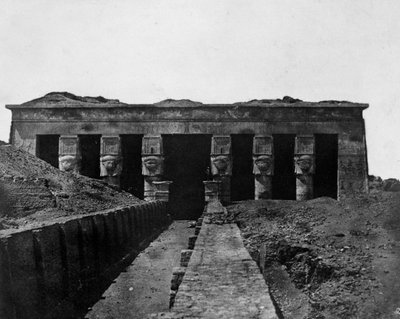 Templo de Denderah, Alto Egipto, 1852 de Maxime Du Camp