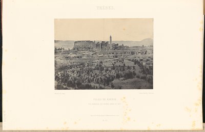 Tebas. Palacio de Karnak. Vista general de las ruinas, mirando al este. de Maxime Du Camp