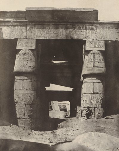 Tebas: Karnak, Portique de Temple de Khons, 1850 de Maxime Du Camp