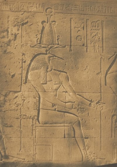 Thot Ibiocéfalo, dios de las letras en Philae, abril de 1850 de Maxime Du Camp
