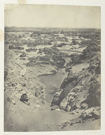 Vue Cavalière De La Seconde Cataracte; Nubie, lámina 111 del álbum "Egypte, Nubie, Palestine et Syrie" (1852) de Maxime Du Camp