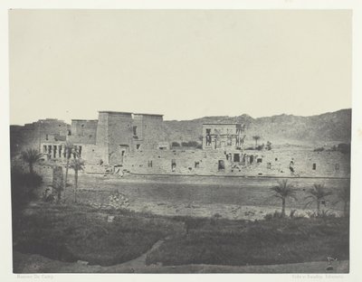 Vista tomada de la isla de Beghé, al oeste, Philoe, Nubia, 1849-51, impreso 1852 de Maxime Du Camp