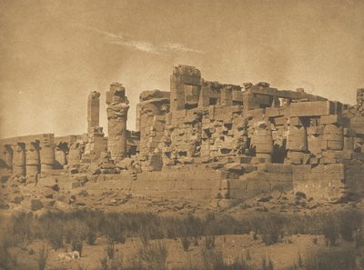 Vista de la Sala Hipóstila del palacio de Karnac, tomada desde el ángulo N.E., 1849-50 de Maxime Du Camp