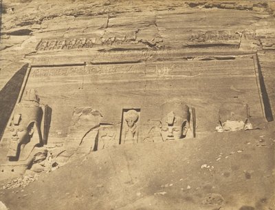 Vista de la fachada del Speos de Phré, en Abousembil, marzo de 1850 de Maxime Du Camp
