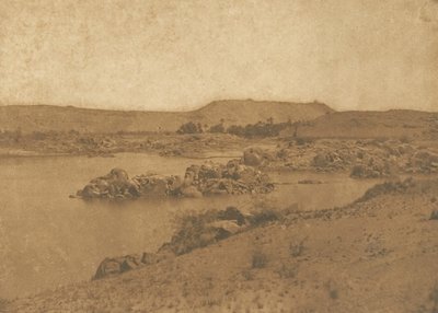 Vista de la Primera Catarata, tomada al Oeste, entre Asuán y Philae de Maxime Du Camp