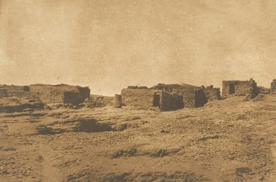 Vista del Pueblo de Abou-hor Trópico de Cáncer, abril 1850 de Maxime Du Camp
