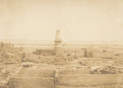 Vista del pueblo de Edfou, 1849-50 de Maxime Du Camp