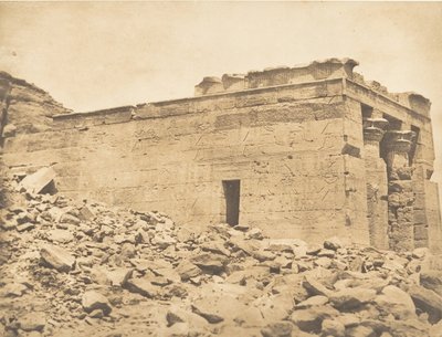 Vista del pronaos del Templo de Dandour Trópico de Cáncer, 7 de abril de 1850 de Maxime Du Camp