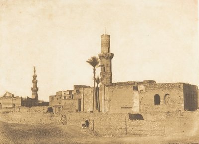 Vista de una mezquita en ruinas cerca de Bab-Saïda, en El Cairo, diciembre 1849-enero 1850 de Maxime Du Camp