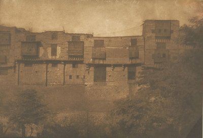 Vista tomada de un jardín del barrio Franc, en El Cairo, diciembre 1849-enero 1850 de Maxime Du Camp
