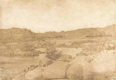 Vista tomada en la primera catarata, orilla derecha, 1849-50 de Maxime Du Camp