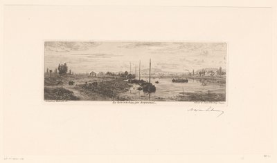 Vista del Sena cerca de Argenteuil Les bords de la Seine près Argenteuil (título sobre objeto) de Maxime François Antoine Lalanne (signed by artist)