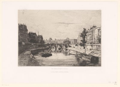 Vista del Puente Saint-Michel en París
Vue prise du pont St. Michel (título en el objeto) de Maxime François Antoine Lalanne