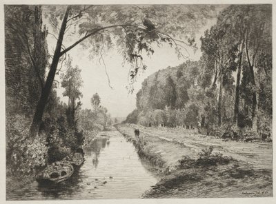 Canal en Pont Sainte-Maxence, c. 1878 de Maxime Lalanne