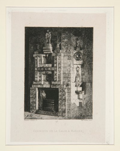 Chemin?e de la salle ? pesebre (Chimenea en el Comedor), pl. 4 de la suite Chez Victor Hugo (Victor Hugo de Maxime Lalanne
