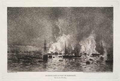 Conflagración en el Puerto de Burdeos de Maxime Lalanne