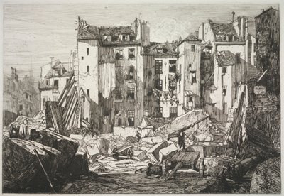 Demolición para la Apertura de la Rue des Écoles, 1862 de Maxime Lalanne