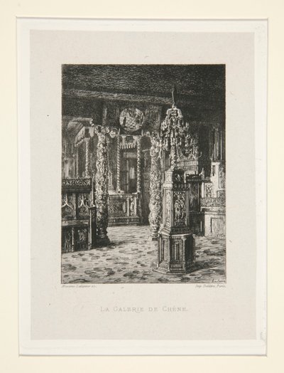 La galería de roble, pl. 6 de la suite En Victor Hugo (Victor Hugo). de Maxime Lalanne