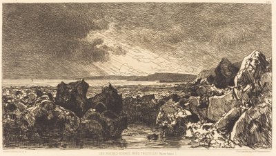Las Rocas negras cerca de Trouville (Marea Baja) de Maxime Lalanne