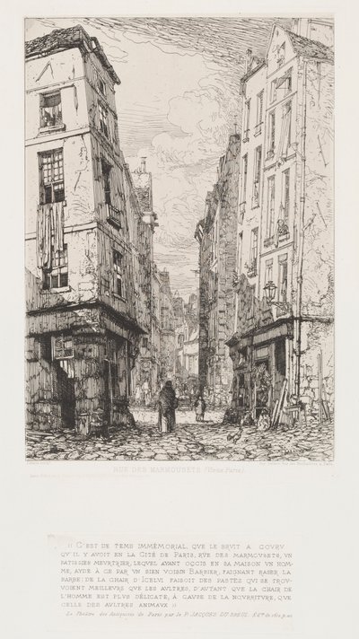 Rue des Marmousets (Viejo París) de Maxime Lalanne