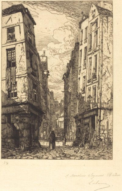 Rue des Marmousets (Barrio de la Cité, Viejo París) de Maxime Lalanne