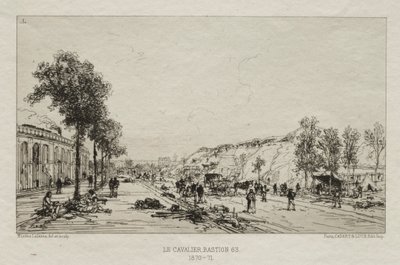 Souvenirs artistiques du Siège de Paris: Le Cavalie (Bastion 63) de Maxime Lalanne