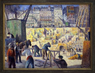 Obra en construcción en París de Maximilien Luce