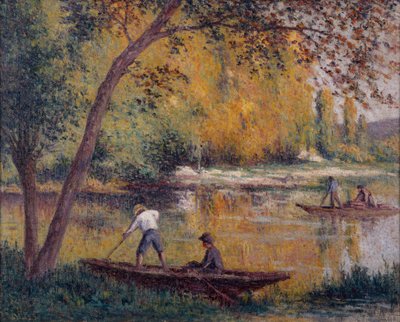 Coleccionistas de madera flotante en la cura de Maximilien Luce