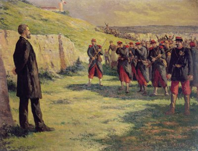 Pelotón de fusilamiento a punto de disparar a Eugene Varlin de Maximilien Luce