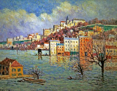 Inundación en Sèvres de Maximilien Luce