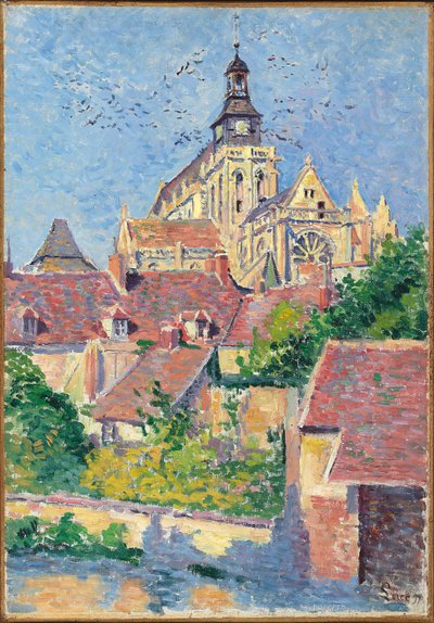 Catedral de Gisors, vista desde Fosse aux Tanneurs de Maximilien Luce