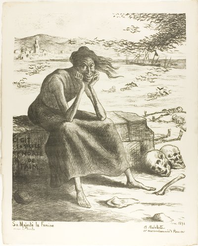 Su Majestad la Hambruna, Reina de Sicilia de Maximilien Luce