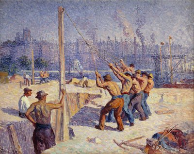 Los Batidores de Estacas, 1900 de Maximilien Luce