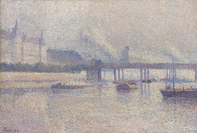 Las Orillas del Río Sena en París de Maximilien Luce