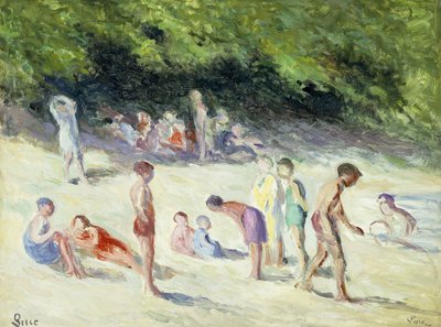Los Bañistas de Mericourt, 1935 de Maximilien Luce