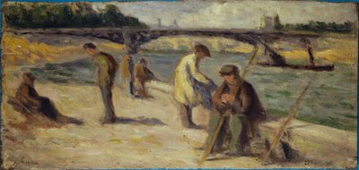 La ribera del Quai Malaquais, antes de 1936 (óleo sobre madera) de Maximilien Luce