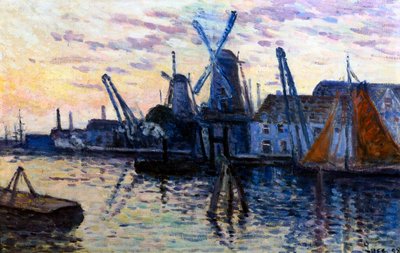 Molinos de viento en Holanda, 1908 de Maximilien Luce