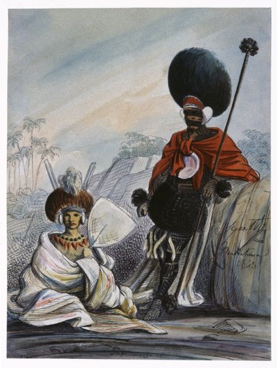 Pareja indígena de las Islas Marquesas de Maximilien Radiguet