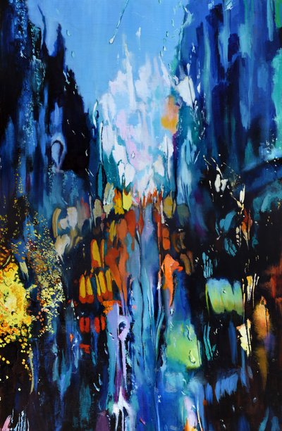 Luces de la ciudad (abstracto) de Maxine Shore