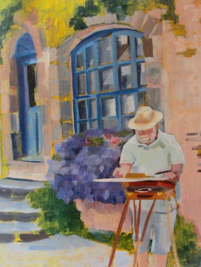 Artista pintando al aire libre de Maxine Shore