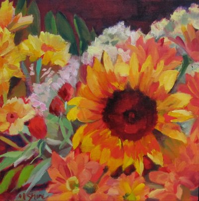 Ramo de girasoles dorados de Maxine Shore