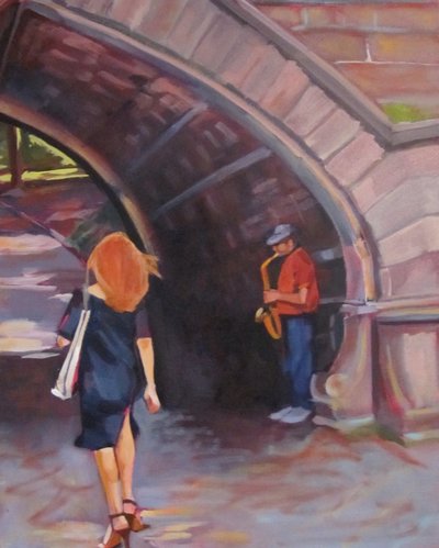 Melodía urbana bajo el arco de Maxine Shore