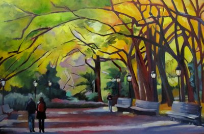 Un parque otoñal lleno de colorido de Maxine Shore
