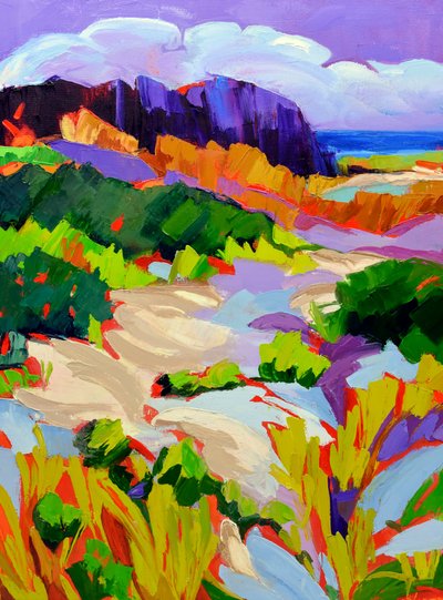 Un paisaje costero lleno de vida de Maxine Shore